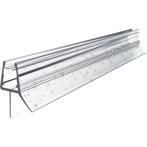 S'Afielina – Joint de douche translucide à lèvre longue pour verre 4-6 mm – PVC résistant aux UV – Installation facile – Longueur 1000 mm