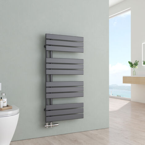 S'AFIELINA Sèche-serviettes eau chaude Radiateur eau chaude en acier Anthracite 1041x500mm 529 Watt (1/5)