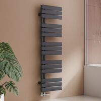 S'Afielina – Sèche-serviettes eau chaude 570W tube plat – Connexion latérale – Acier laminé à froid – Dimensions 132×400 mm – Pour salle de bain humide