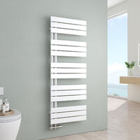 S'Afielina – Sèche-serviette eau chaude 1320x500mm – Radiateur en acier blanc 661W – Connexion latérale – Pression 5 bars