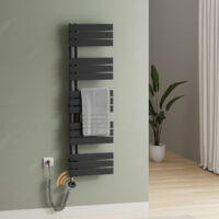 S'Afielina – Sèche-serviette électrique 132x40 cm 600W – Thermostat programmable – Commande Wi-Fi – Mode confort, économique, antigel – Acier inoxydable - 600Watts