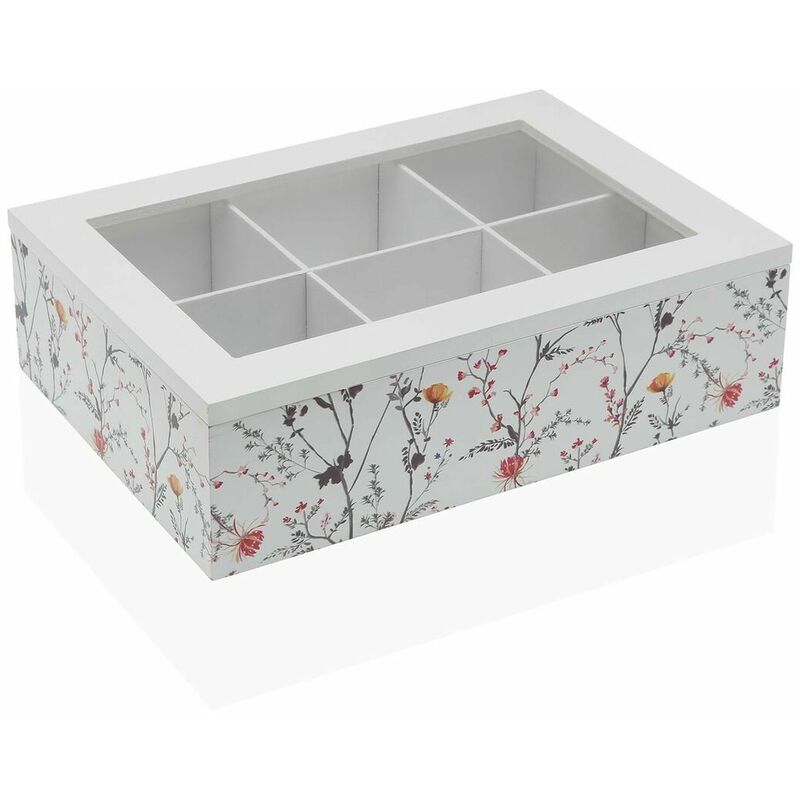 Caja para Infusiones VERSA Selene Madera 17 x 7 x 24 cm