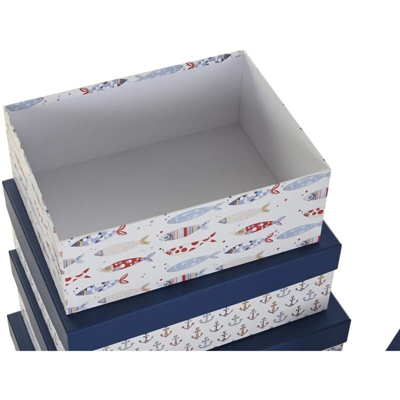 Set De Cajas Organizadoras Apilables Dkd Home Decor Estrellas Infantil  Cartón con Ofertas en Carrefour