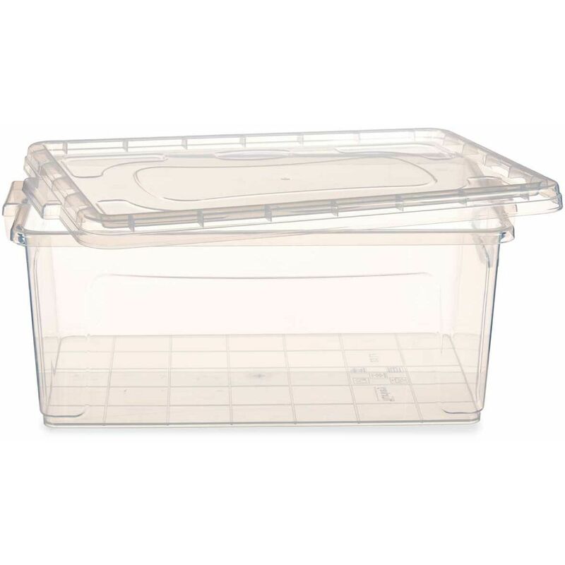 Caja de Almacenaje con Tapa Antracita Plástico (32 x 20,5 x 50 cm) 