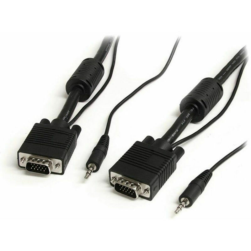Cable de video VGA a VGA, cable de monitor VGA macho a macho de 15 pines,  Full HD 1080P, cable negro de alta resolución para TV, Compter, proyector
