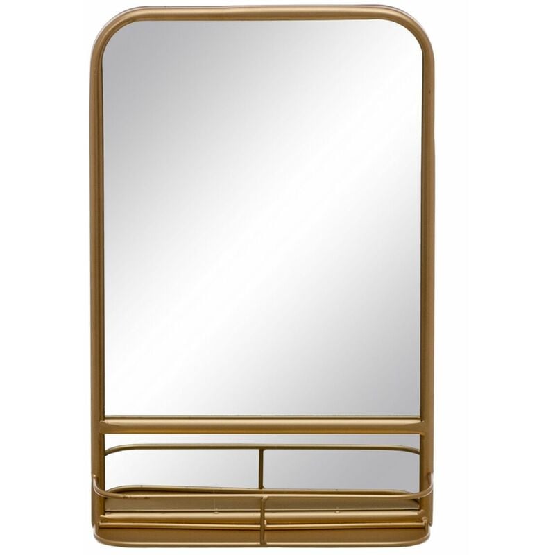 Espejo de 50 x 50 cm. marco asimétrico 60 cm. en dorado, Espejos