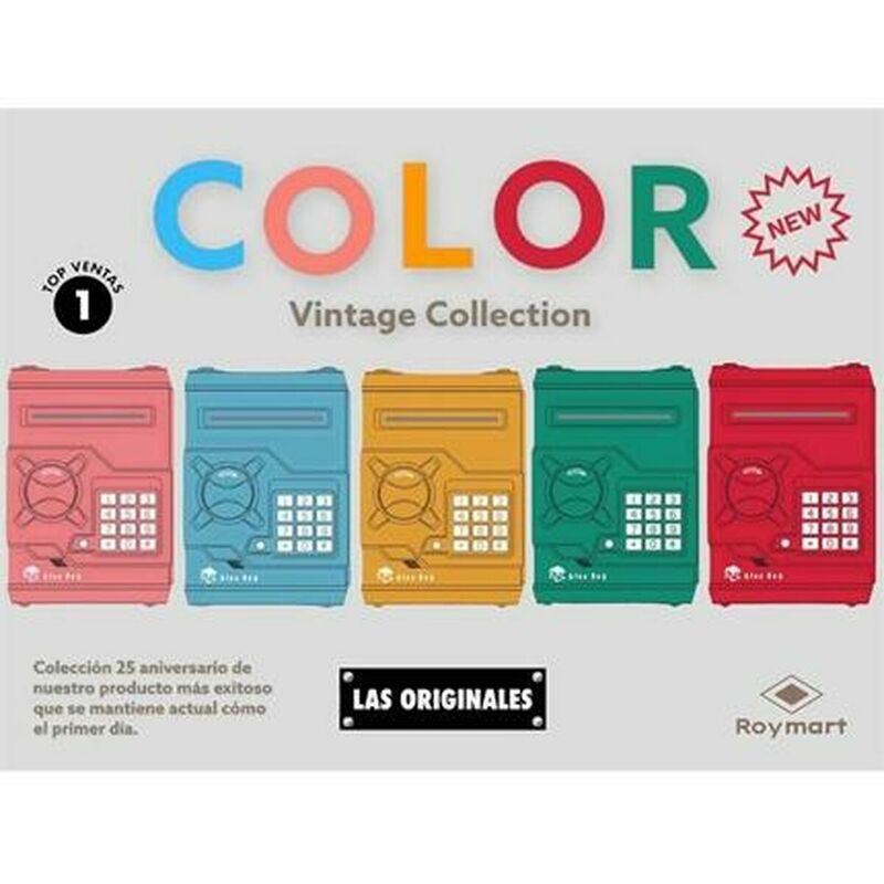 Hucha Roymart Color Vintage Caja fuerte 18 x 13 x 12 cm 