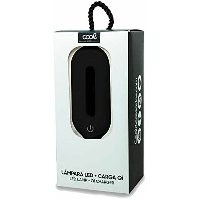 Lampara de Mesa con 2 Puertos de Carga USB, Interruptor de Tracción,  Compatible E27, Gris Aigostar