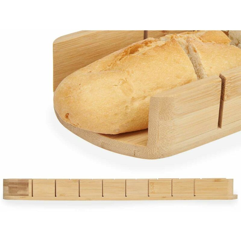 Tabla de Bambú para Cortar Pan Bambú 10,5 x 2,5 x 49,5 cm (12 Unidades) 