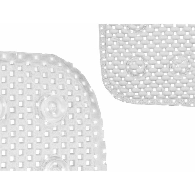 Alfombrilla Antideslizante para Ducha Gris PVC 54 x 54 x 1 cm (6