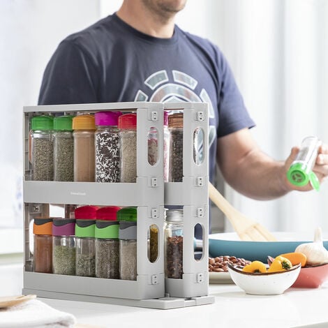 Organizador de condimentos dispensador de cocina hogar deslizable