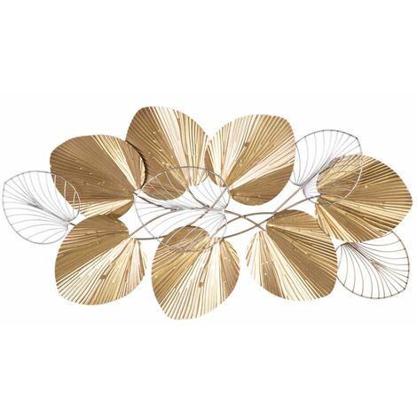 Decoración de Pared 100 x 5,5 x 51 cm Dorado Metal
