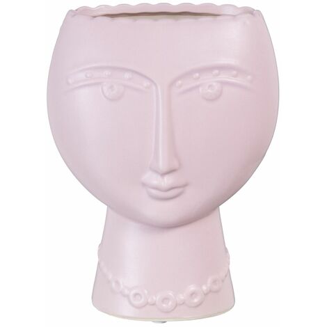 Macetero 15 x 8,5 x 19 cm Cara Cerámica Malva