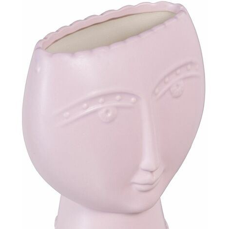 Macetero 15 x 8,5 x 19 cm Cara Cerámica Malva