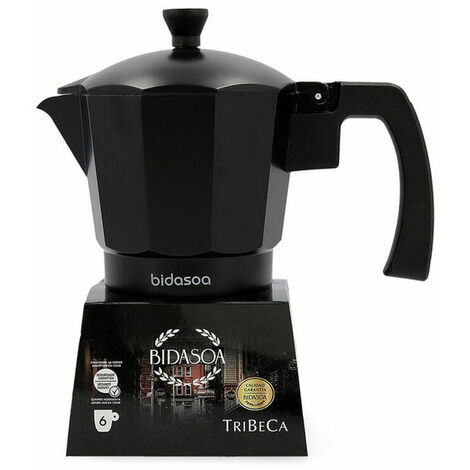 Cafetera Moka Induction Aluminio/Inox Bialetti 6 TAZAS NEGRA