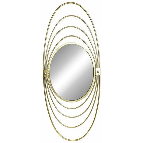 Espejo Colgante a la Puerta de Pared Marco de Aleación de Aluminio Cristal  Irrompible 120 x 37 cm Dorado - Costway