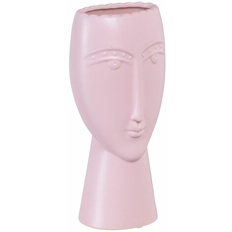 Macetero 15 x 8,5 x 19 cm Cara Cerámica Malva