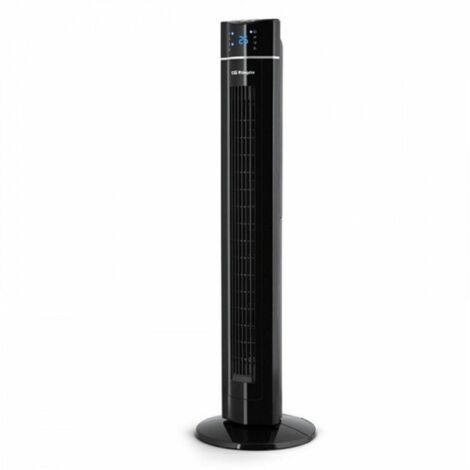 Ventilador torre negro edm mando 60w •