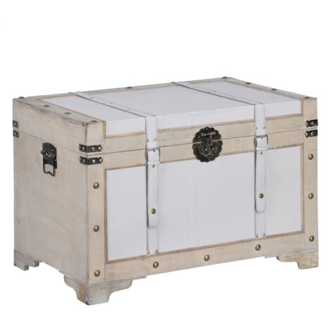 Baúl almacenamiento blanco alto brillo 84x42x46 cm aglomerado