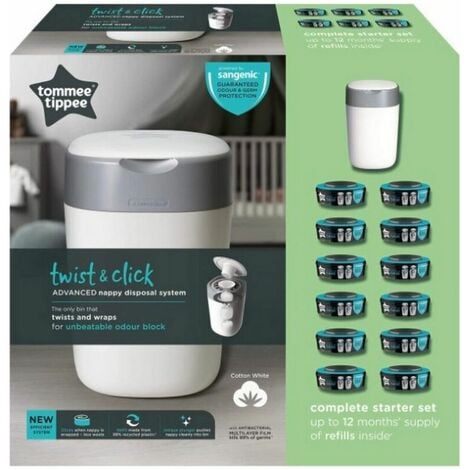 Papelera Pañales Twist and Click Azul Tommee Tippee