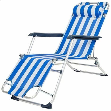 Cama reclinable plegable para terraza al aire libre, sillas reclinables con  colchón, cama ligera para tienda, perfecta para camping, piscina, playa