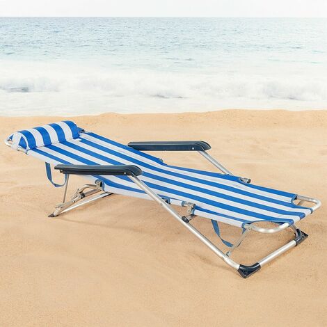Tumbona de playa plegable con respaldo reclinable Aktive Beach