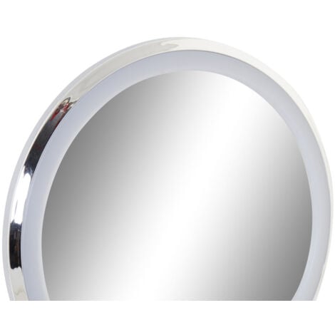 Espejo de Aumento con LED DKD Home Decor Plateado Metal (17 x 13 x 30,5 cm)
