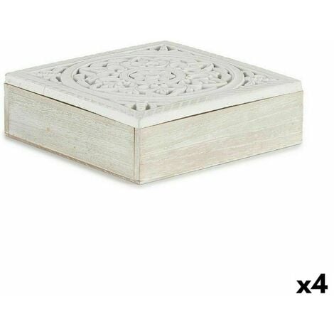 Caja Decorativa De Madera 39 X 25,5 X 18 Cm Acabado Natural