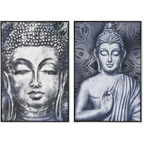 Cuadro de Buda en blanco y negro