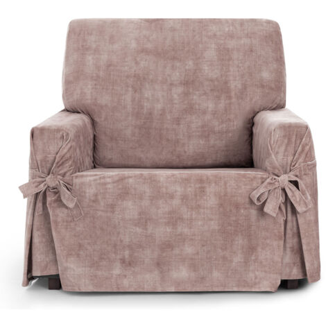 Funda Para Sillón Eysa TROYA - Tamaño 90x100x75 Cm, Color Marrón, Tejido Elástico (35% Algodón, 60% Poliéster, 5% Elastano)