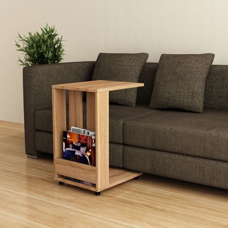 Decortie Edi Modern Beistelltisch Eiche Mehrzweck mit Kreativität H 60cm (1/2)