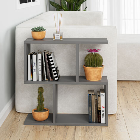 Decortie Homemania Modern Seite Ende Couchtisch Anthrazit Grau Mehrzweck H 60cm 5 Etagen - Anthracite Grey