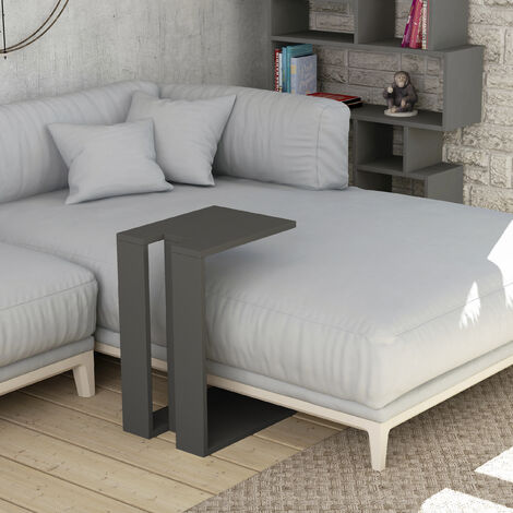 Decortie Muju Modern C Form Tisch Anthrazit Grau Anthrazit Grau Mehrzweck H 57cm