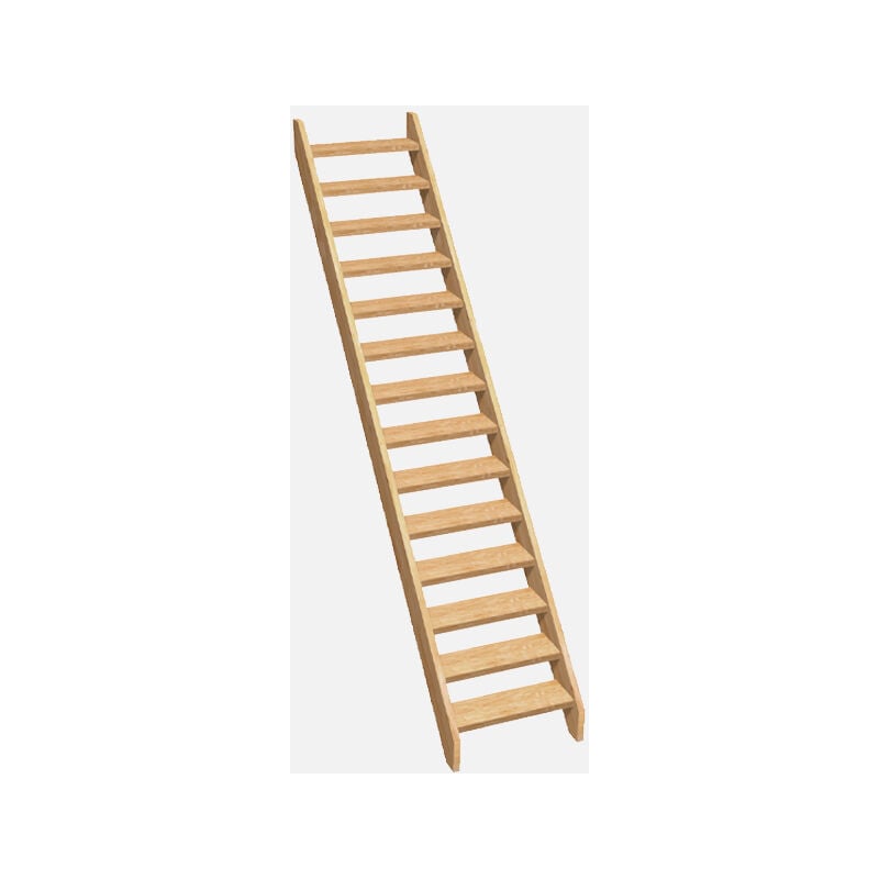 Normandie - Escalier en bois droit