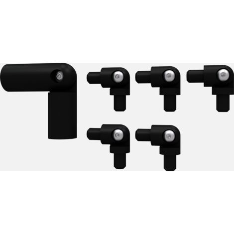 Kordo – Kit d'angle pour garde-corps – Raccord pour tube de main courante – Compatible angles 90° à 180° – Installation facile sur surfaces planes