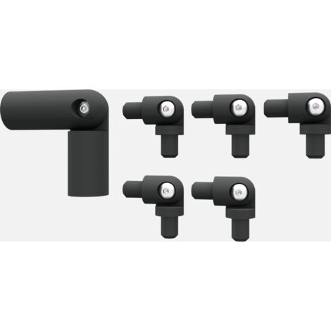 Kordo – Kit d'angle pour garde-corps – Raccord pour tube de main courante – Angles de 90° à 180° – Compatible Prestio et Opalu