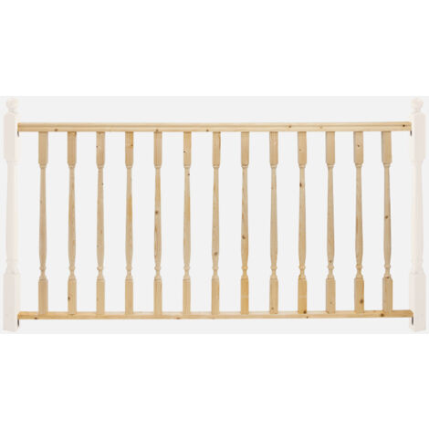 Kordo – Kit balustres pour garde-corps 1.93m en sapin – Barreaudage vertical – Personnalisable par peinture – Installation intérieure uniquement