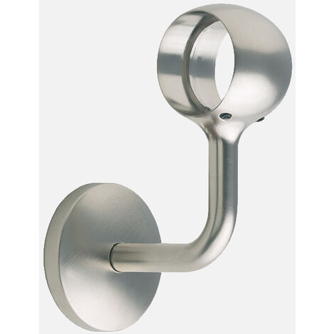 Burger – Support de jonction pour main courante en acier brossé – Installation murale intérieure – Compatible gamme Nickel brossé