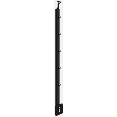 Kordo – Poteau de garde corps en aluminium 972mm – Support main courante inclinable – Installation facile à plat ou latérale