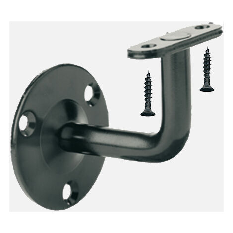 Burger – Support de main courante fixe en bois pour installation intérieure – Fixation murale robuste – Pour rampe 2 mètres – 2 supports recommandés