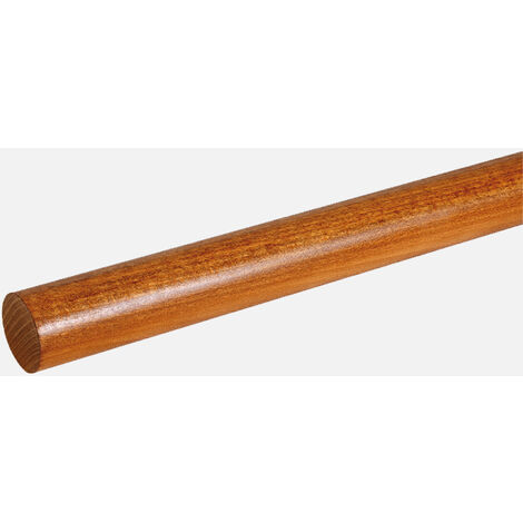 Burger – Main courante en hêtre verni teinté chêne 2m – Ø 40mm – Sécurise escaliers et passages – Installation intérieure uniquement