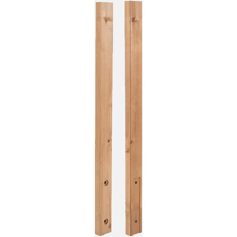 Kordo – Demi-poteaux de finition en sapin – Poteau de garde corps pour remplissage tubes acier noir – Made in France – Normes NF P 01-012/013