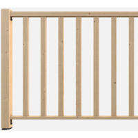 Kordo – Kit de remplissage garde-corps 1.93m en bois – 12 balustres et équerres de fixation – Installation intérieure – Compatible avec poteaux