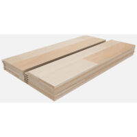 Kordo – Contremarches en hêtre pour escalier ¼ tournant droit – Lot de 13 – Utilisation intérieure – Garantie 5 ans – Made in France
