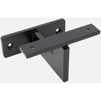Kordo – Support de main courante murale en aluminium noir – Pour usage extérieur – Fixation murale robuste – Garantie 2 ans