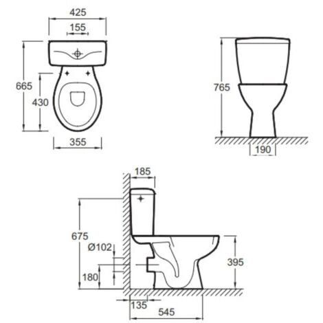 WC à poser JACOB DELAFON Eolia + abattant