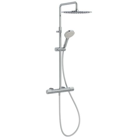 Colonne douche thermostatique JACOB DELAFON Metro 3 jets, économie d'eau, chromé (1/5)