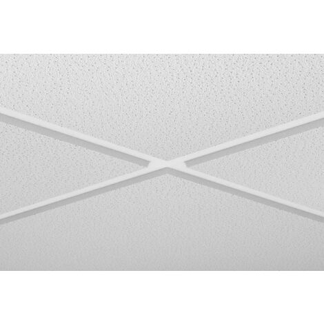 Dalle de plafond acoustique 1200x600x15mm – Absorption acoustique classe C – Atténuation latérale 34 dB – Carton de 10 dalles 7.20m² – Knauf (1/3)