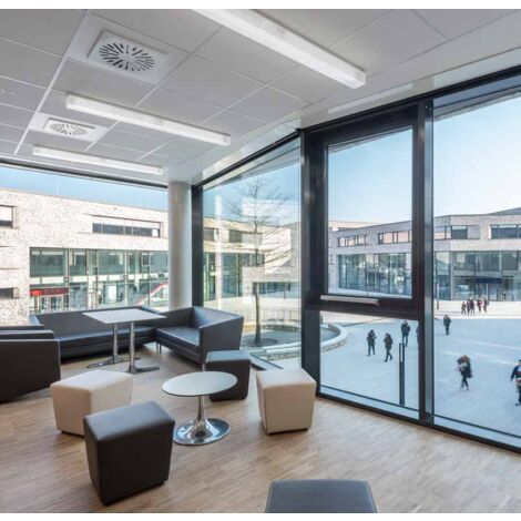 Knauf – Dalle de plafond acoustique 1200x600mm – Épaisseur 20mm – Absorption acoustique classe A – Lot de 8 dalles – Résistance à l’humidité 100% RH