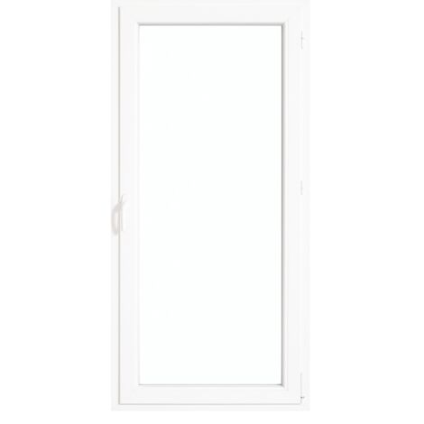 Porte-fenêtre PVC 2150x800mm blanc – ouvrant à la française tirant gauche – dormant monobloc 120mm – isolation thermique et acoustique